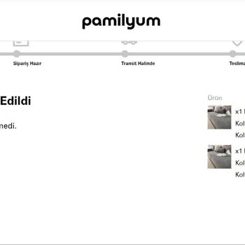 Pamilyum.com Üzerinden Yapılan Siparişin Gönderilmemesi Hakkında Şikayet