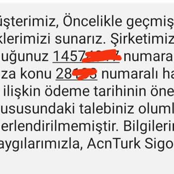 AcnTurk Sigorta Acn Türk Kasko Ödeme Geciktirmesin