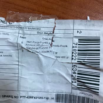 TMO Epttavm Fındık Ezmesi Eksik Sipariş