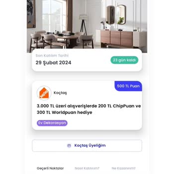 YKB - Chippin Koçtaş Worldpuan Yükleme Sorunu