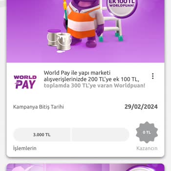 YKB - Chippin Koçtaş Worldpuan Yükleme Sorunu