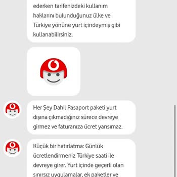 Vodafone Yurt Dışı Kullanım 4 Gün Ücretsiz Aldatmacası!