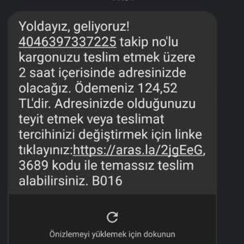 Aras Kargo Kargonuz 2 Saat İçerisinde Teslim Edilecek (! )
