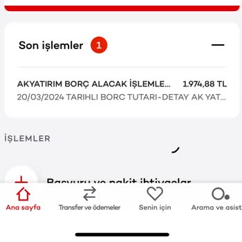 Akbank, Ak Yatırım, Hisse Senedinden Gelen Borç Bildirimi Hakkında.