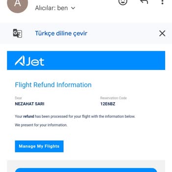 THY, Anadolu Jet, A Jet Firması Gidiş Dönüş Biletimi İptal Etti