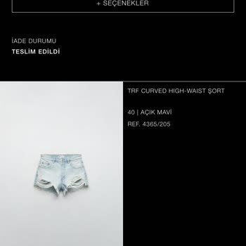 Zara 2 Alışverişimin İadesini Yapmadı
