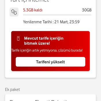 Vodafone Ek İnternet Paket Aldatması!
