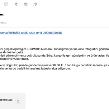 Lobbeco Siparişimle Alakası Olmayan Farklı Ürün Gönderildi!