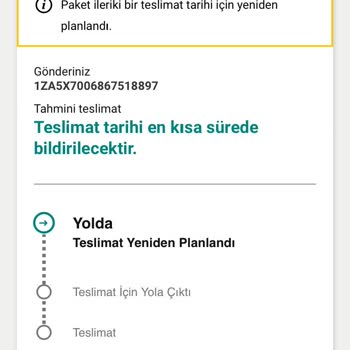 UPS Türkiye Kargo Teslim Edilmedi!