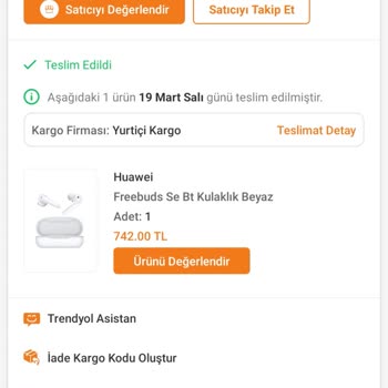 Trendyol Huawei Kulaklık Ses Sorunu