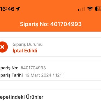 Migros Siparişimi Bilgi Vermeden İptal Etti