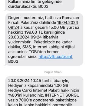 Vodafone İnterneti Kapatmama Rağmen 1 Gecede 615 Liralık Ek Ücret Çıktı.