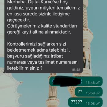 Dijital Kuryede Muhatap Yok! Umursanmıyorsunuz. Yazıklar Olsun.