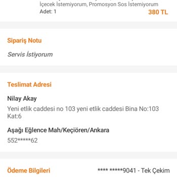 Trendyol GO Firması Yemek Siparişimi Yanlış Getirdi Fakat İade Yapmadı