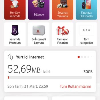 Vodafone Hediye İnternetimi Değil Kendi İnternetimi Bitirdi