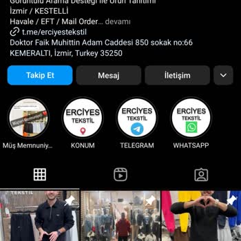Erciyestekstil_izmir (Instagram) Siparişi Göndermiyor
