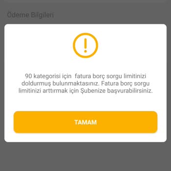 VakıfBank 90 Kategorisi İçin Fatura Borç Sorgulama Limitinizi Sorunu?