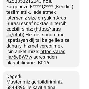 Aras Kargo Kargomu Teslim Alamadım