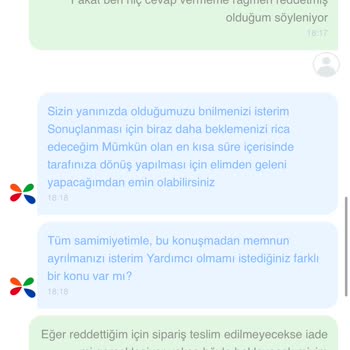 Çiçek Sepeti Kendi Kendine Sipariş Reddi...