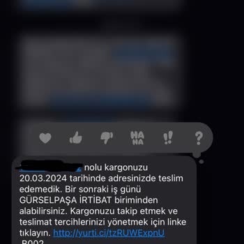 Yurtiçi Kargo Kargocu Eve Getirmedi