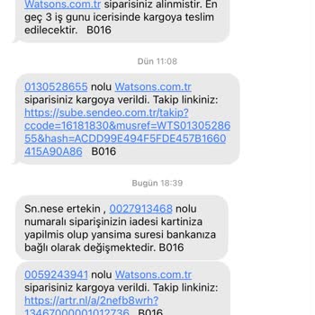 Watsons Evime Gelmeyen Ürünlerin İptal Olması
