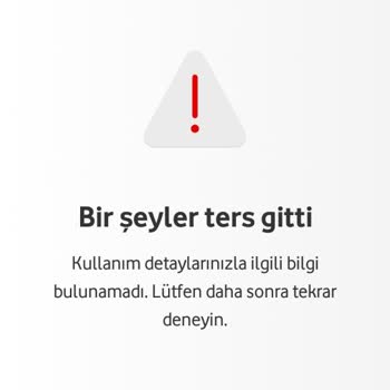 Vodafone Kullanım Detayı Sorunu