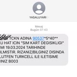 Turkcell Sim Kart Değişikliği Bana Ait Değil