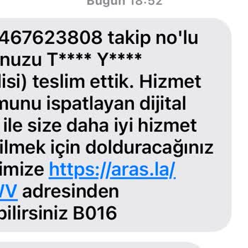 Aras Kargo Teslim Edildi Yazıp Teslim Edilmeyen Ürün