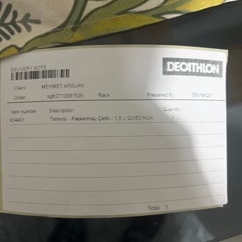 Decathlon'un Termosu Yüzüme Patladı