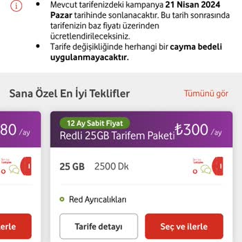 Vodafone Biten Taahhüdün Yerine 2 Katına Ücret İsteniyor.