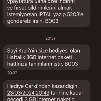 Vodafone Sayı Kralı Servisi Aboneliği İptal Ücret İadesi Sağlanmadı