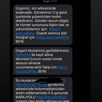 Aras Kargo'nun Ürünümü Getirmemesi