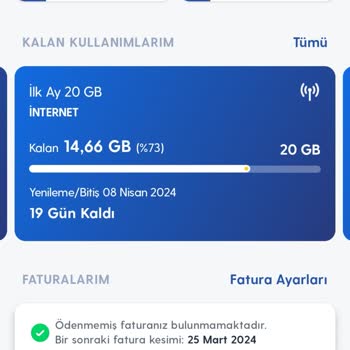 Turkcell Ana İnternet Paketi Yerine Hediye İnternet Paketini Kullanıyor