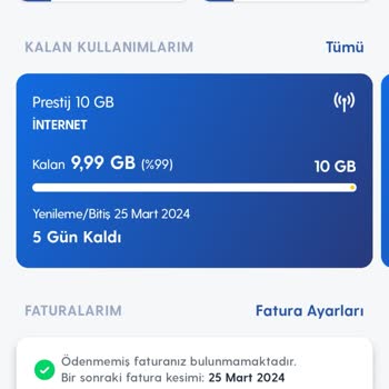 Turkcell Ana İnternet Paketi Yerine Hediye İnternet Paketini Kullanıyor