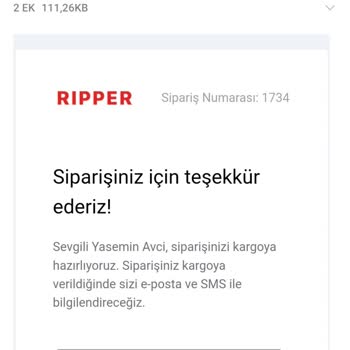 Ripper Wear Tarafıma Ulaşmayan Ürün, Kayıplara Karışmış Firma!
