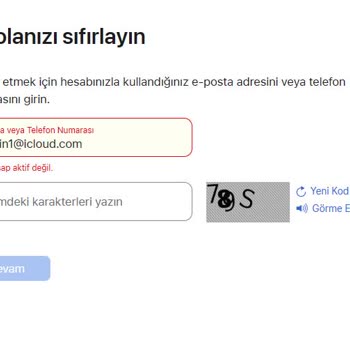 Apple İCloud Hesabı Aktif Değil Hatası