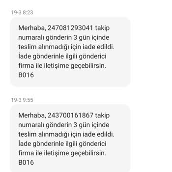 Sendeo Ulaşmadan İade Olan Kargo