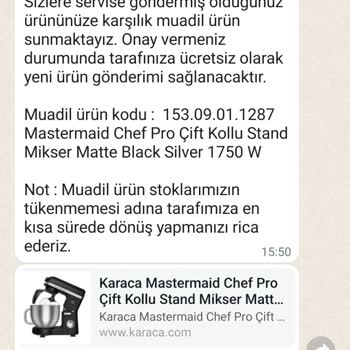 Karaca Züccaciye Karaca'dan Şikayetçiyim. Acil Çözüm.