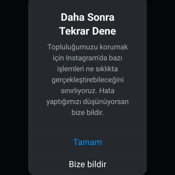Instagram Beğeni Hatası