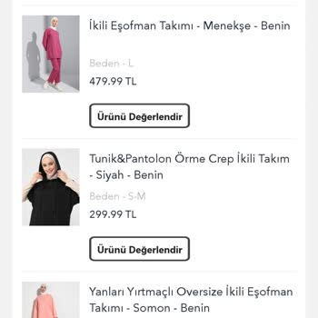 Modanisa Benin Marka Eksik Ürün Gönderimi