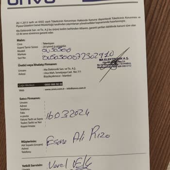 Onvo TV Modeli 50500'de Herhangi Bir Program Çalıştırılmıyor