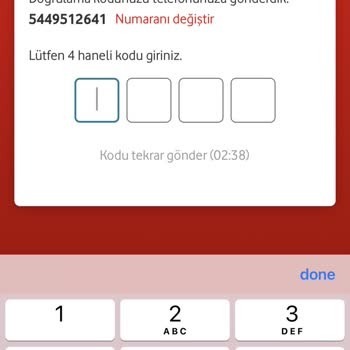 Vodafone Yanımda Kod Gelmiyor