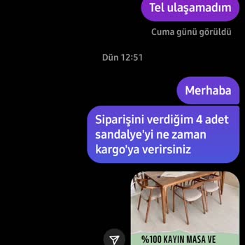 Kaffa Home Concept Kaffa Home: Ödenen Ücret, Teslim Edilmeyen Sandalyeler