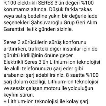 Seres 3. 4 Yıl Geri Alım Garantisi Yalan!