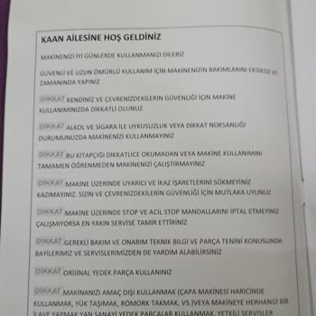 Kaan Çapa Basmacıoğlu Firması Çapa Makinesi Arızasını Garantiden Yapmıyor
