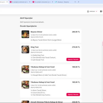 Yemek Sepeti Online Ödeme Sorunları