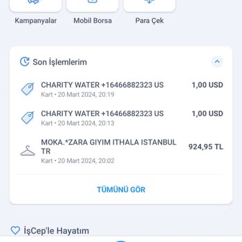 Moka İş Bankası Maksimum Kredi Kartımdan Bilgim Dışında Harcama Yapılması