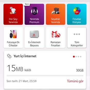 Vodafone İnternetim Bitmeden Aşım Yaptı