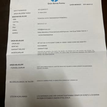 Teknosa Fiyaskosu Satış Sonrası 3 Aylık HP Laptopum Garanti Dışı Kaldı