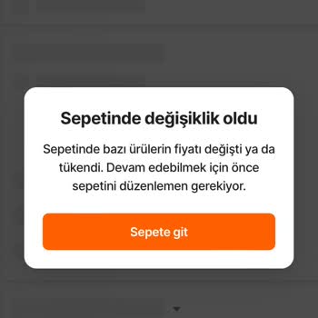 Hepsiburada Sipariş Sırasında Hata